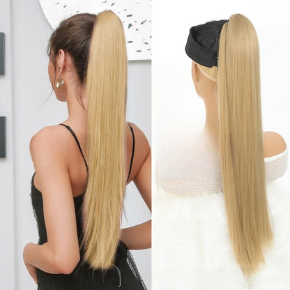 Long straight ponytail wig
