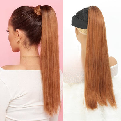 Long straight ponytail wig