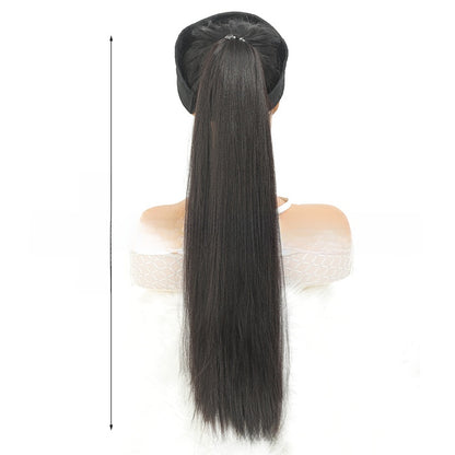 Long straight ponytail wig