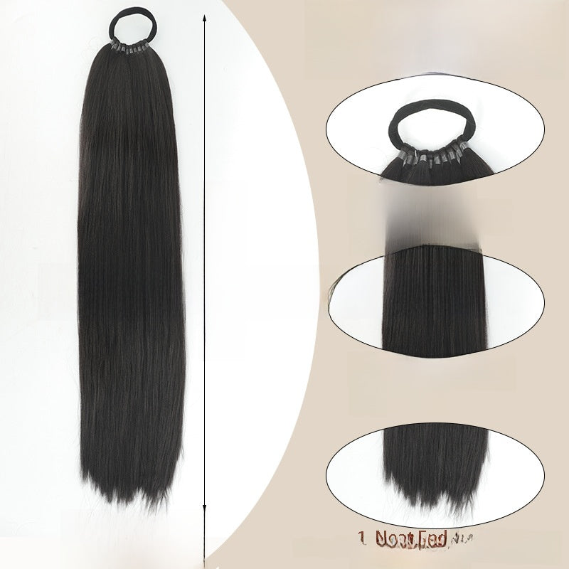 Long straight ponytail wig