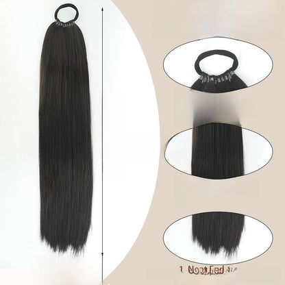 Long straight ponytail wig