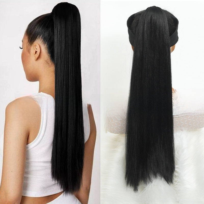 Long straight ponytail wig