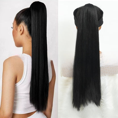 Long straight ponytail wig