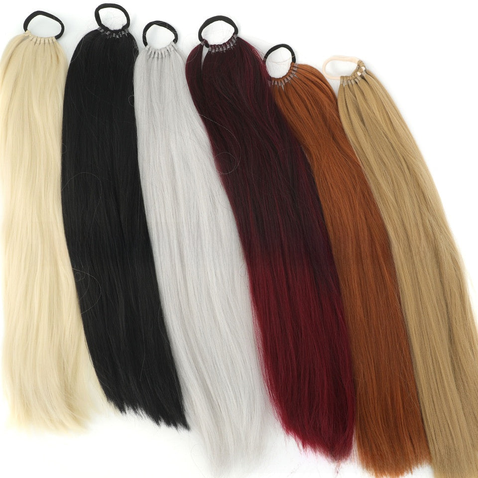 Long straight ponytail wig