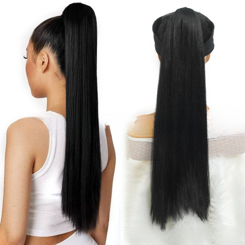 Long straight ponytail wig