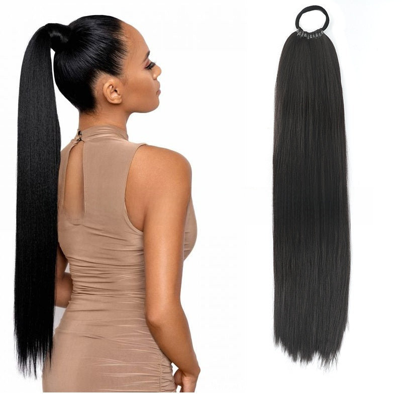 Long straight ponytail wig
