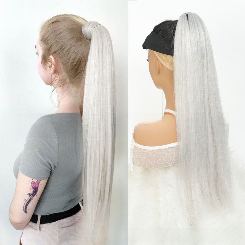 Long straight ponytail wig