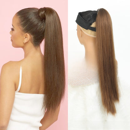 Long straight ponytail wig