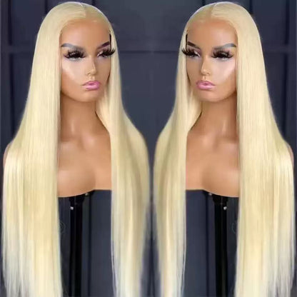 Long Straight Synthetic Hair Wig with Front Lace