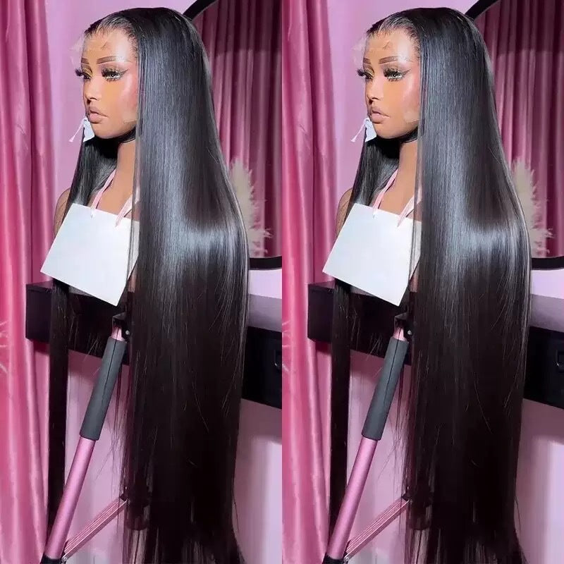 Long Straight Synthetic Wig with Adjustable Bangs