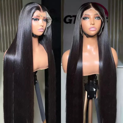 Long Straight Synthetic Wig with Adjustable Bangs