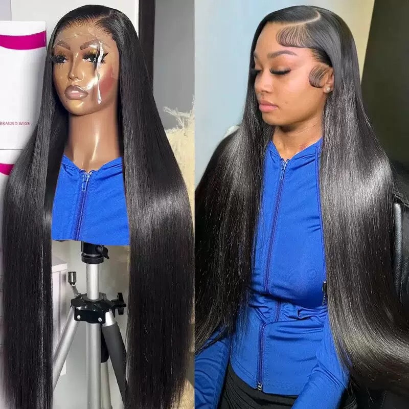 Long Straight Synthetic Wig with Adjustable Bangs