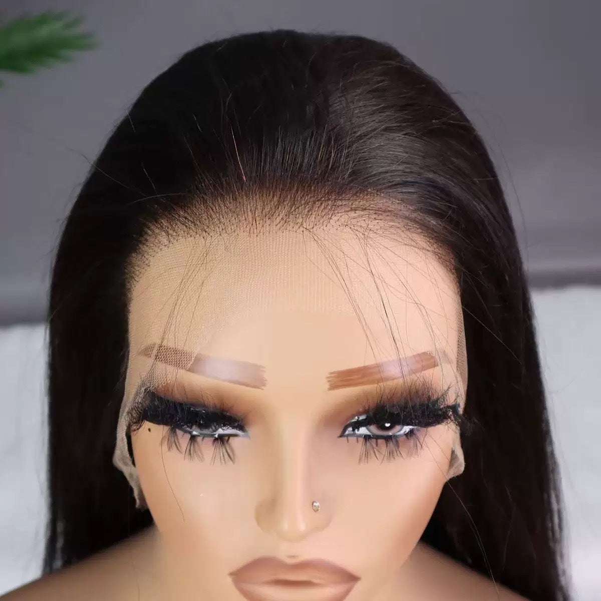 Long Straight Synthetic Wig with Adjustable Bangs
