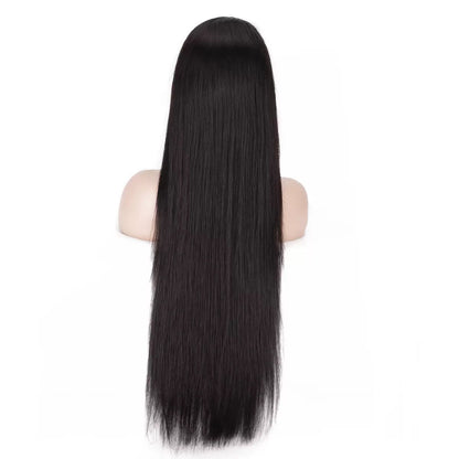Long Straight Synthetic Wig with Adjustable Bangs