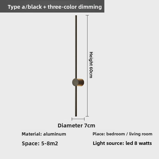 Long strip light luxury wall lamp