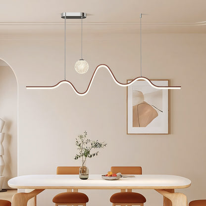 Long strip restaurant chandelier