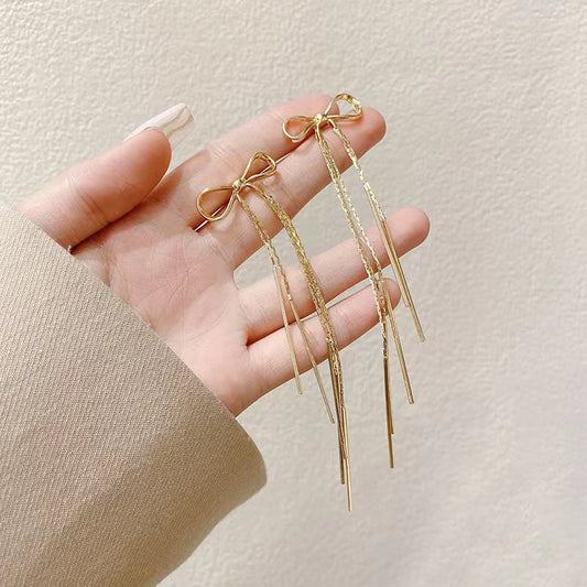Long Tassel Drop Earrings