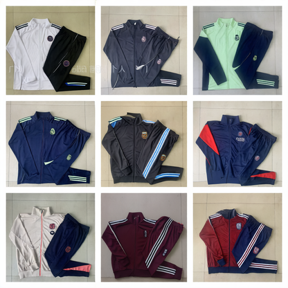 Long Training Suit Set Jacket Football Sportswear Real Madrid Barcelona Paris Bayern Munich Manchester United Arsenal