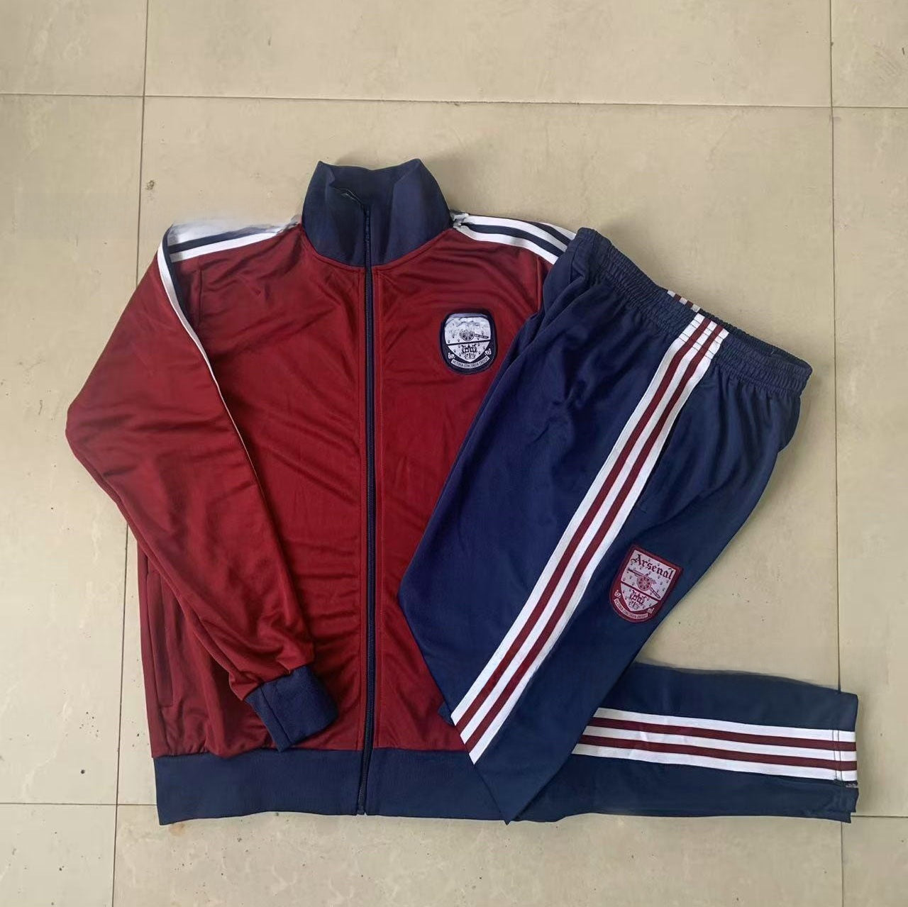 Long Training Suit Set Jacket Football Sportswear Real Madrid Barcelona Paris Bayern Munich Manchester United Arsenal