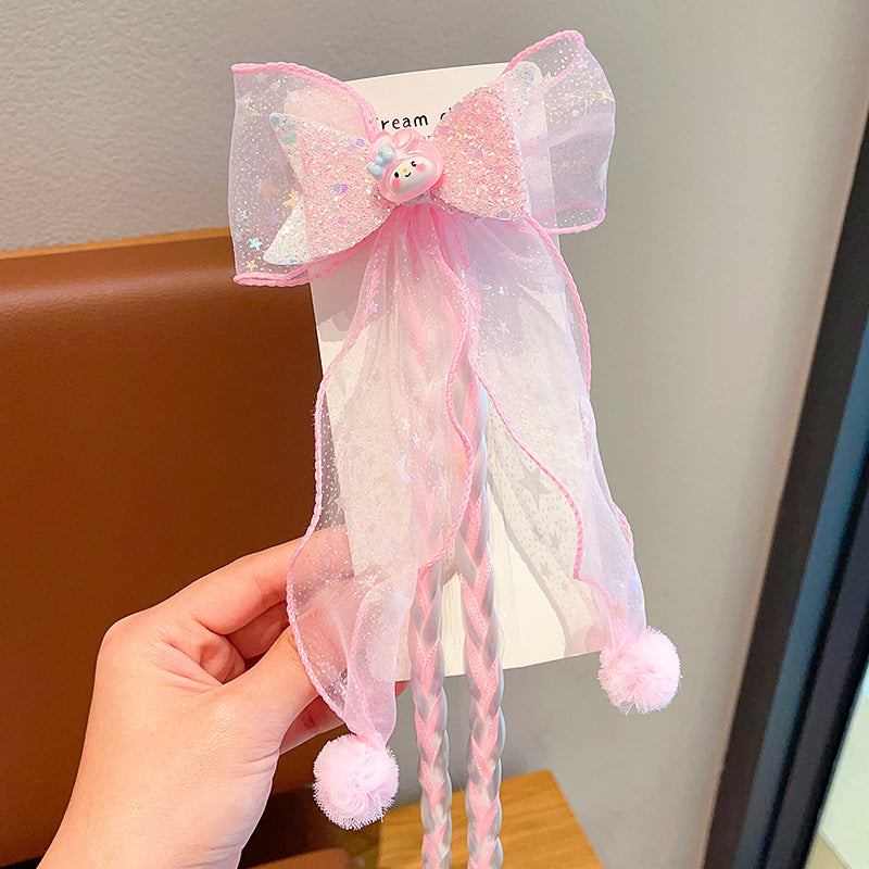 Long veil princess crown photo hairpin