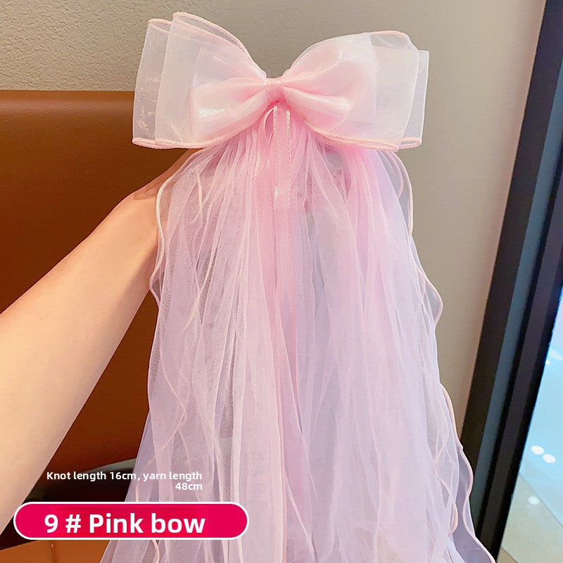 Long veil princess crown photo hairpin