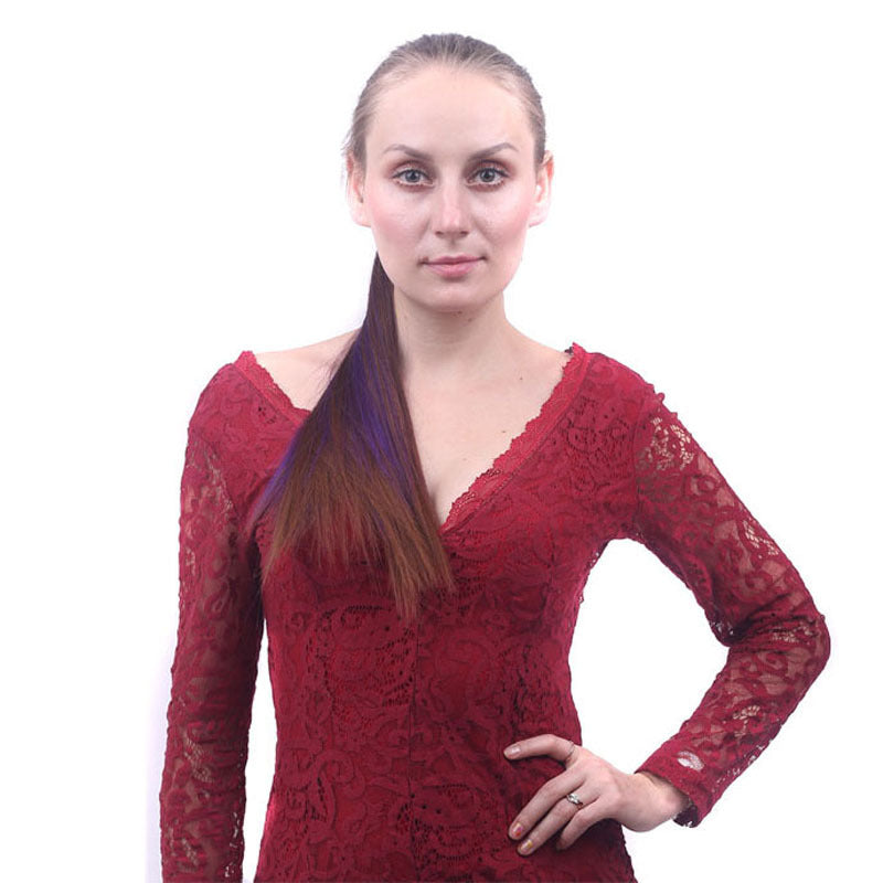 Long Velcro straight ponytail