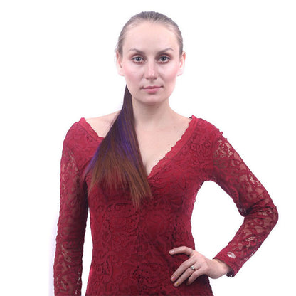 Long Velcro straight ponytail