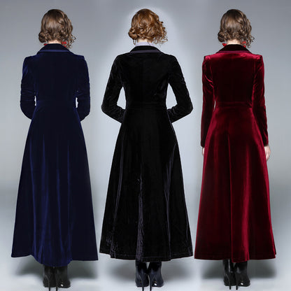 Long velvet coat jacket