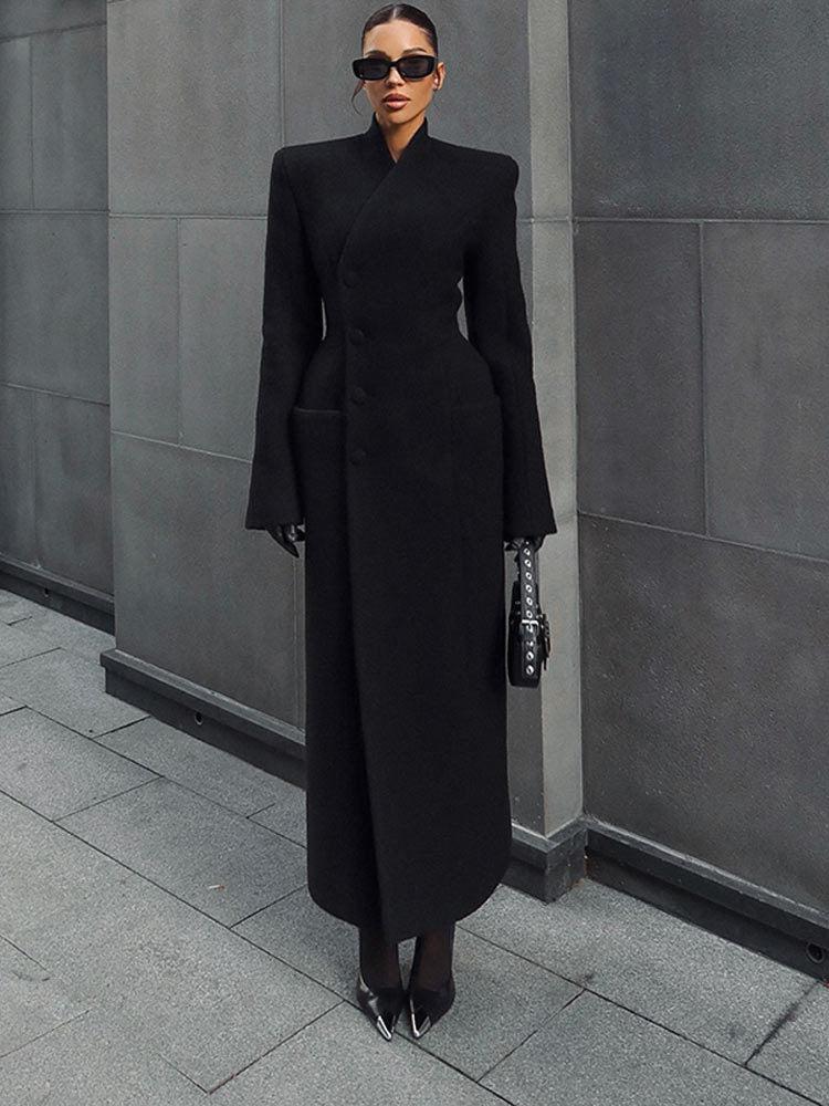 Long Waist Woolen Jacket