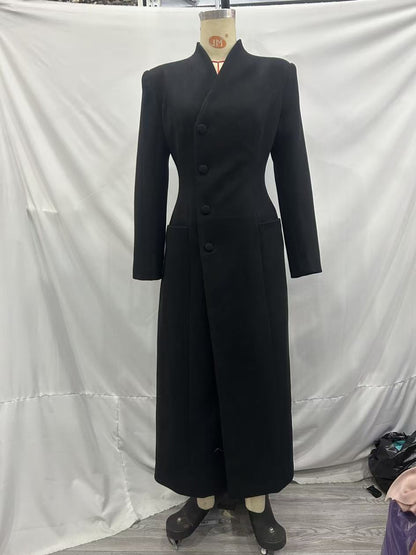 Long Waist Woolen Jacket