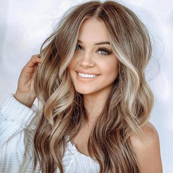 Long Wavy Synthetic Wig with Bangs
