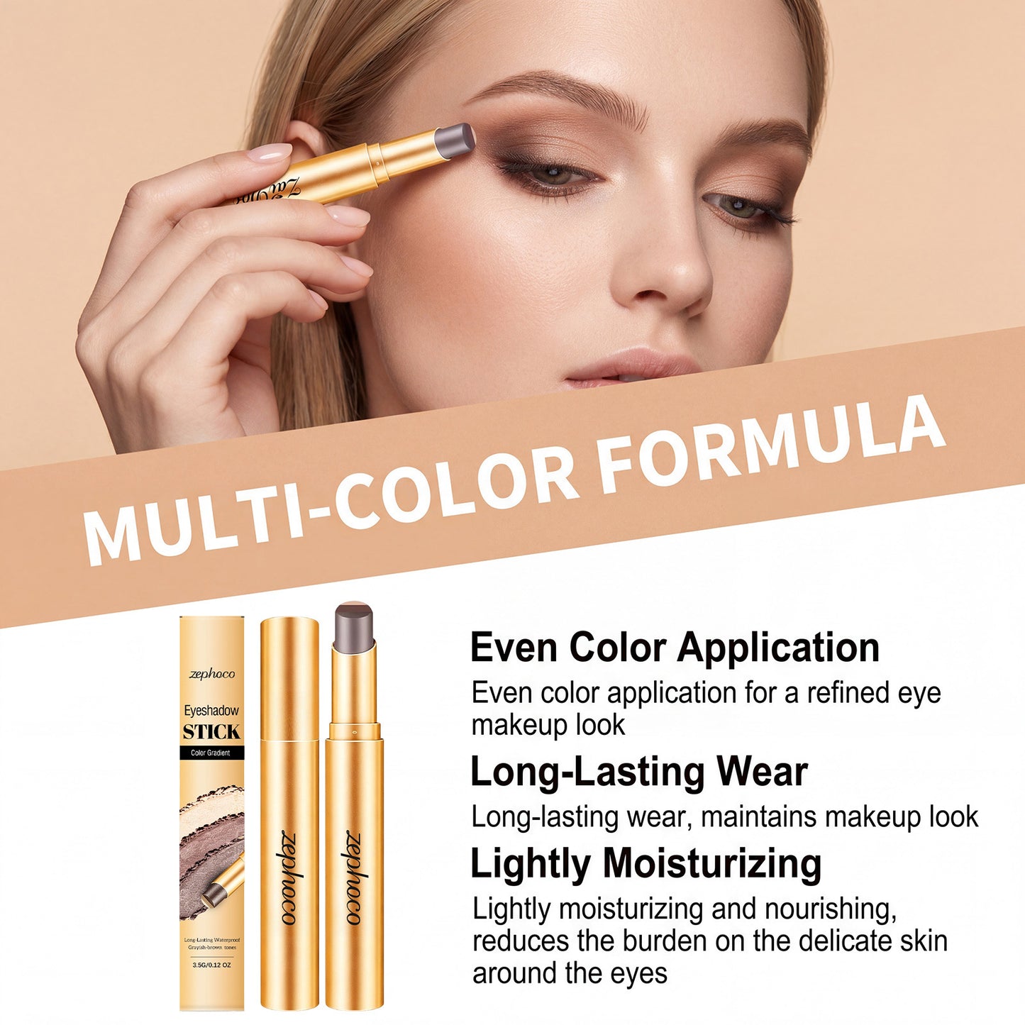 Long-wearing eyeshadow stick