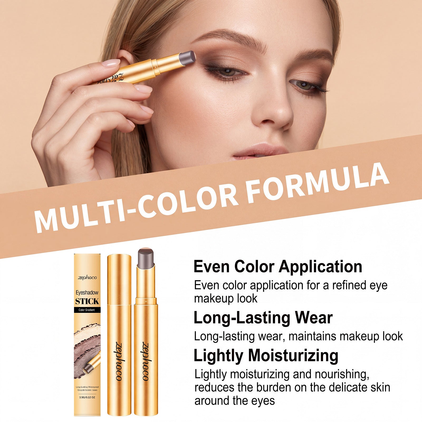Long-wearing eyeshadow stick