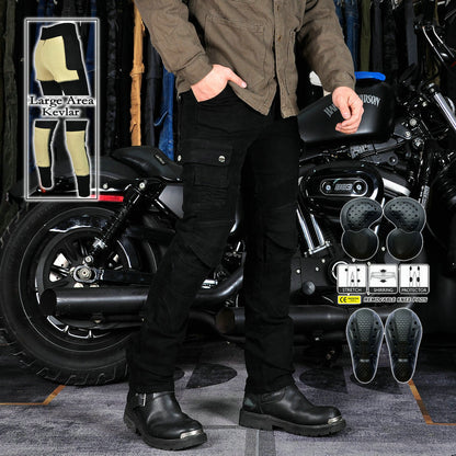 LOONG BIKER motorcycle riding jeans retro anti-drop BIKER pants Kevlar rip-resistant riding pants
