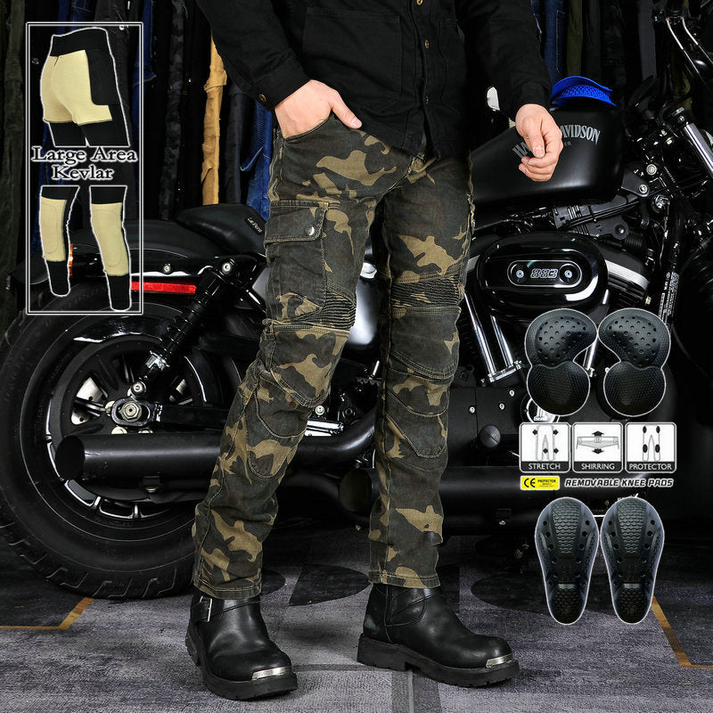 LOONG BIKER motorcycle riding jeans retro anti-drop BIKER pants Kevlar rip-resistant riding pants