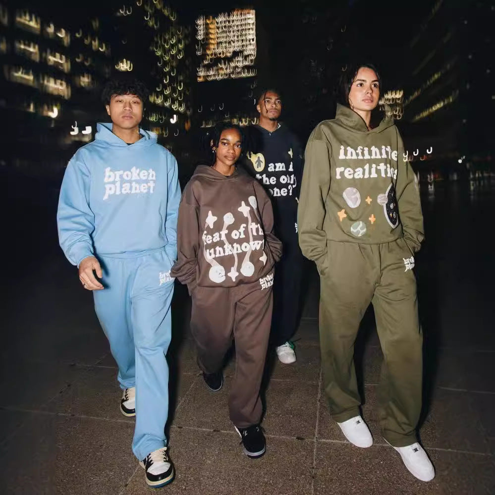Loose and casual hoodie set