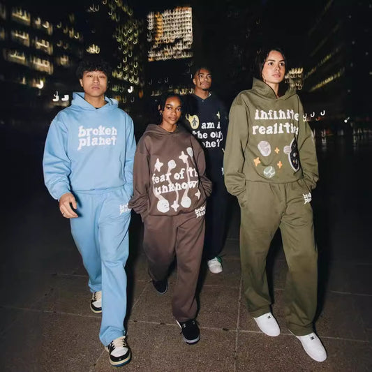 Loose and casual hoodie set