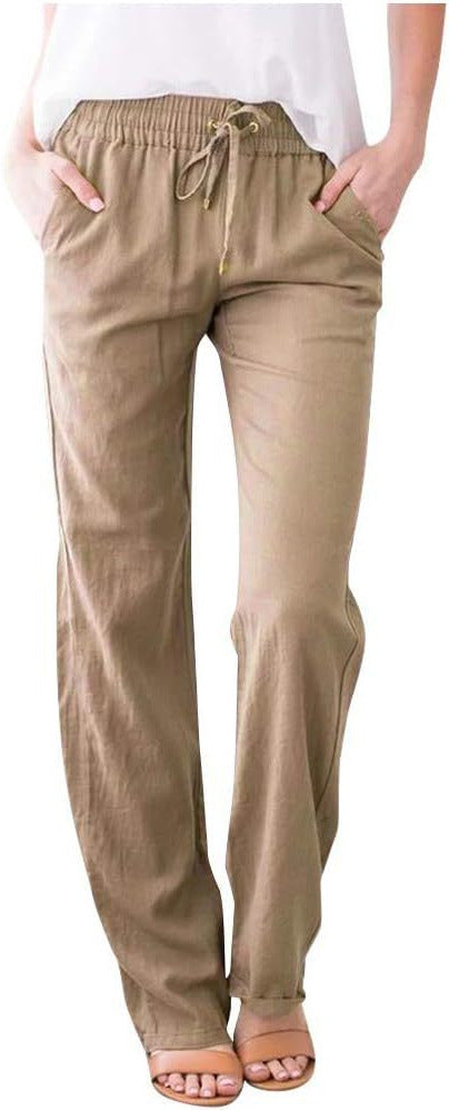 Loose and casual wide-leg trousers