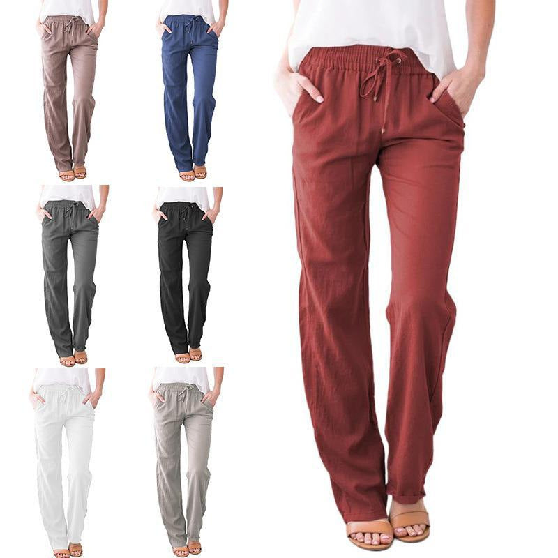 Loose and casual wide-leg trousers