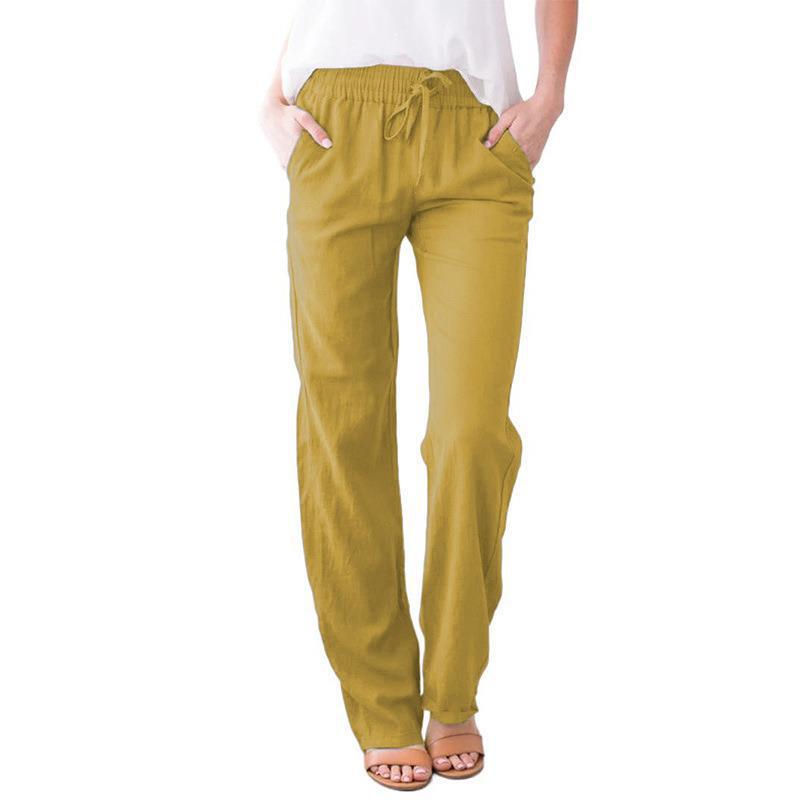 Loose and casual wide-leg trousers