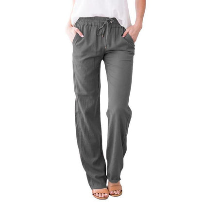 Loose and casual wide-leg trousers