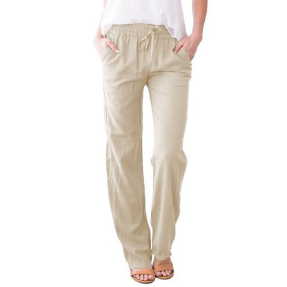 Loose and casual wide-leg trousers