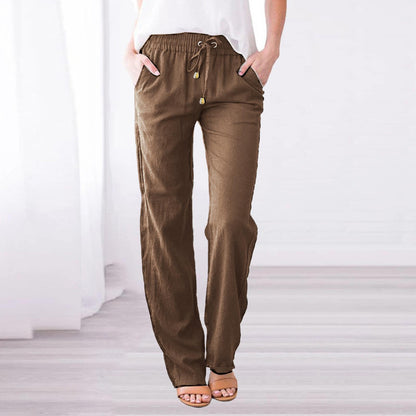 Loose and casual wide-leg trousers