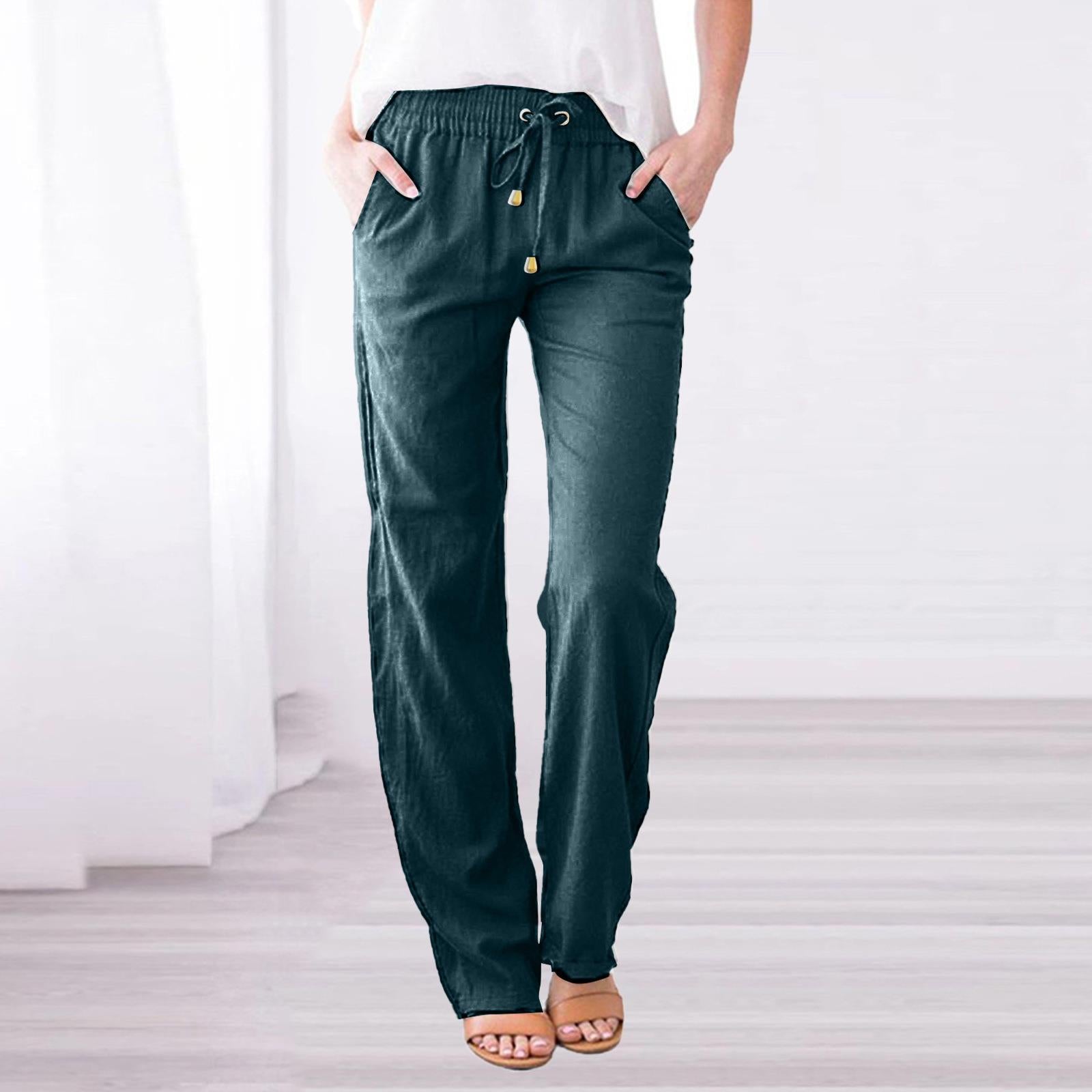 Loose and casual wide-leg trousers