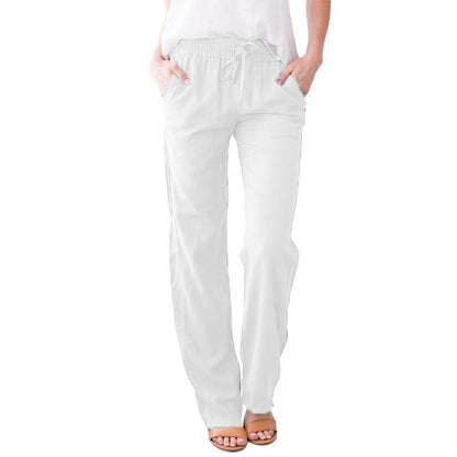 Loose and casual wide-leg trousers