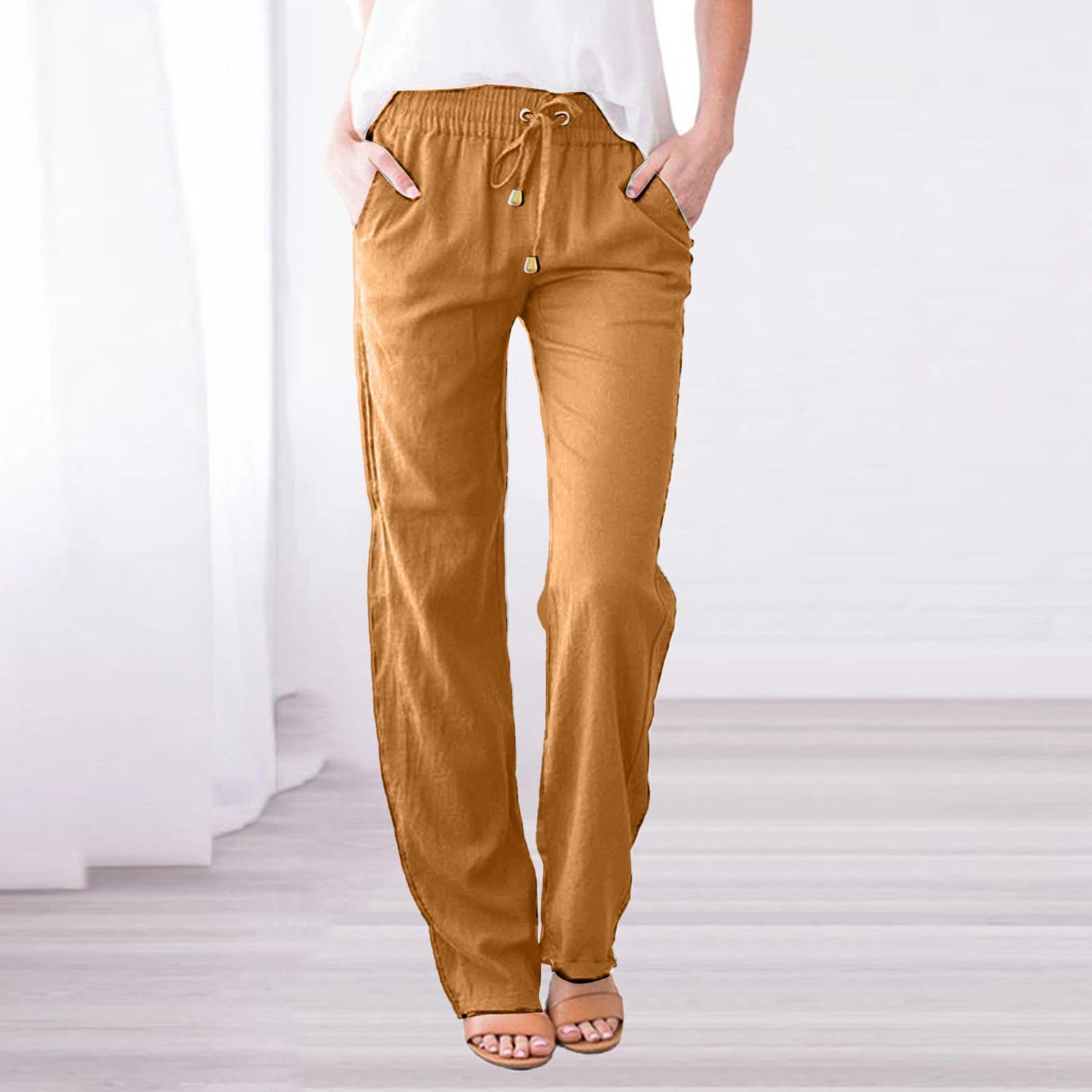 Loose and casual wide-leg trousers