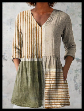 Loose and Comfortable Digital Print, Round Neck Short-Sleeve Women's Style