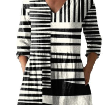 Loose and Comfortable Digital Print, Round Neck Short-Sleeve Women's Style