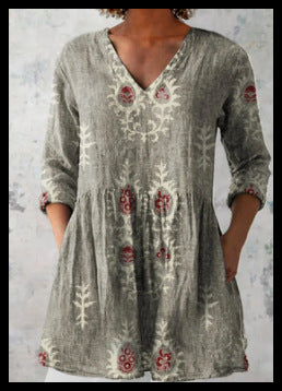 Loose and Comfortable Digital Print, Round Neck Short-Sleeve Women's Style