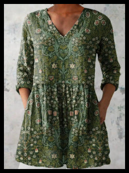 Loose and Comfortable Digital Print, Round Neck Short-Sleeve Women's Style